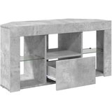  Kotni LED TV ormar 100 x 40 x 50 cm Betonski sivi | shoptok.hr