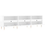 TV ormarić sjajni bijeli 150x30x44,5 cm od konstruiranog drva | Eponuda.com