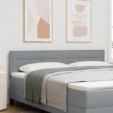  LED uzglavlje s linijama dizajna svjetlosivo 90 cm tkanina | shoptok.hr