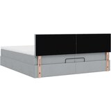 vidaXL Otomanski krevet s madracem svjetlosivi 200x200 cm tkanine | shoptok.hr