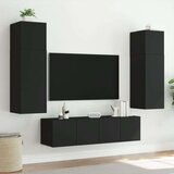 vidaXL Stenska TV omarica z LED lučkami črna 60x35x41 cm | Shoptok.si