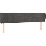  Uzglavlje s ušima tamnosivo 203x23x78/88 cm baršunasto | shoptok.hr