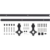  Drsna vrata s kompletom vodil 85x210 cm trdna borovina, (20999074) | Shoptok.si