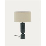 Kave Home Tamno zelena/bež mramorna stolna lampa s tekstilnim sjenilom (visina 57 cm) Vex – | shoptok.hr