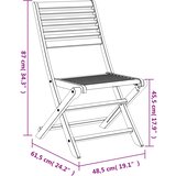  Sklopive vrtne stolice 2 kom 48,5x61,5x87 cm od drva bagrema | shoptok.hr