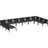 vidaXL Vrtna sedežna garnitura 10 pcs Antracitna Jeklo | Shoptok.si