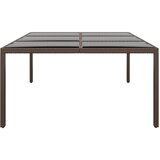  Vrtni stol sa staklenim vrhom smeđi 200 x 150 x 75 cm od ratana | Eponuda.ba