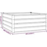  Povišena vrtna gredica boja hrđe 100x100x45 cm čelik COR-TEN | shoptok.hr