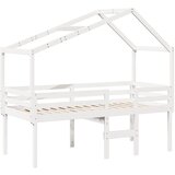  Visoki krevet s krovom bijeli 80 x 200 cm od masivne borovine | shoptok.hr
