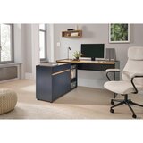MID.YOU KOTNA PISALNA MIZA leseni material črna, barve hrasta | Shoptok.si
