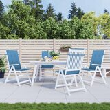 Jastuci za stolice 4 kom prošarano plavi 120x50x4 cm od tkanine | shoptok.hr
