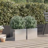  Sadilice 2 kom srebrne 32 x 30 x 29 cm od nehrđajućeg čelika | shoptok.hr