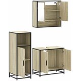  3-dijelni set kupaonskog namještaja boja hrasta sonome drveni | shoptok.hr