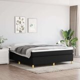  Box spring postelja z vzmetnico črna 160x200 cm blago, (20726554) Cene