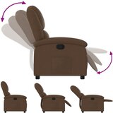  Naslonjač od tkanine smeđi | shoptok.hr