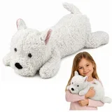 Highland Plush Dog Cuddly Toy White 40 cm