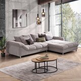 CARRYHOME sedežna garnitura, tkanina siva, srebrne barve | Shoptok.si