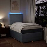 vidaXL Krevet s oprugama i madracem svjetlosivi 120x190 cm od tkanine | shoptok.hr