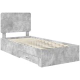  Konstrukcija postelje Betonsko siva 90 x 190 cm Konstruiran les, (5000102485) | Shoptok.si