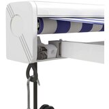  Tenda na uvlačenje plavo-bijela 4 x 3 m od tkanine i aluminija | shoptok.hr