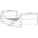  Okvir kreveta bez madraca bijeli 90 x 190 cm masivna borovina | shoptok.hr