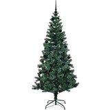 vidaXL Umjetno predsvijetljeno božićno drvce Zelena 210 cm PVC i metal | shoptok.hr