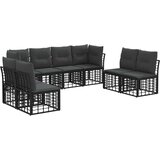  Set vanjskih sofa Crna Poliester - Crna bez stola | shoptok.hr