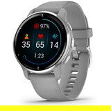 Garmin Venu 2 Plus sportski sat s mjeračem aktivnosti, silikonski silikonski remen u prahu sivi / prah sivi | shoptok.hr