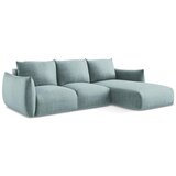 Makamii Plava sklopiva kutna garnitura (s desnim kutom/s ležaljkom) Leila – | shoptok.hr