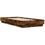  Okvir za krevet s LED svjetlima dimljena boja hrasta 100x200 cm | shoptok.hr