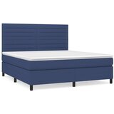 vidaXL Krevet s oprugama i madracem plavi 160x200 cm od tkanine Cijene