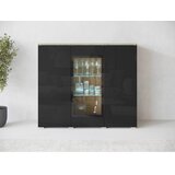 P & B Visoka Komoda Vera 120, Črna, Barva Hrasta | Shoptok.si
