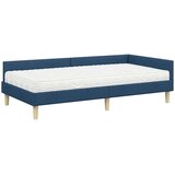 Kotni okvir postelje z matrico z vzmetnico 2 pcs Modra blago, (5000121285) | Shoptok.si