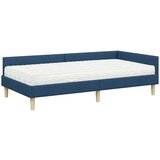  Kutni krevetni okvir s madracem Ostalo 2 pcs Plava tkanina | shoptok.hr