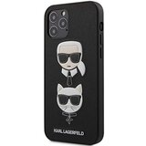 Karl Lagerfeld KLHCP12MSAKICKCBK za iphone 12 ali 12 pro črna trda zaščita - karl and choupette Cene