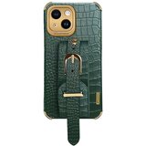 INORCO Ovitek za telefon proti padcem za iPhone 14, galvaniziran ovitek za telefon s krokodiljo teksturo in stojalom za ročni trak, (22036784) Cene