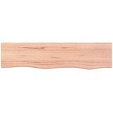  Zidna polica svjetlosmeđa 80 x 20 x 2 cm od obrađene hrastovine | Eponuda.com
