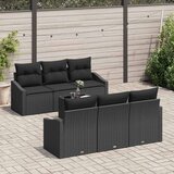  Set sofe s jastukom s jastukom 7 pcs Crna poliratan | Eponuda.com