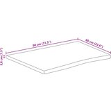 Stolna ploča 80x60x3,8 cm od masivnog drva manga sa živim rubom | shoptok.hr