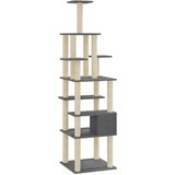 vidaXL Penjalica za mačke sa stupovima za grebanje tamnosiva 183 cm | shoptok.hr