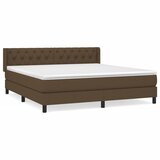 Maison Chic Box spring postelja - Vzmetna postelja z vzmetnico temno rjava 160x200 cm blago SL2057, (21909536) | Shoptok.si