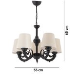 Opviq luster fiona cream black Cene