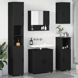 vidaXL Set namještaja za kupaonicu Zidne 5 pcs Crna 61 x 35 x 64 cm u
