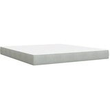 Krevet s box springom madracem i LED-om Svjetlosiva Baršun - Svjetlosiva 180 x 200 cm Prošiveno gumbima | shoptok.hr