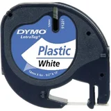Letratag Plastic tape white 12mm x 4m 91221