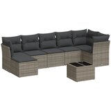 Maison Chic Seti vrtnega pohištva - Vrtna garnitura - Vrtni pohištvo set 8-delna z blazinami siv poli ratan, (21800288) | Shoptok.si