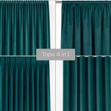 Filumi Petrolej zelena zavjesa za djelomično zamračenje od samta 530x225 cm Velto – | shoptok.hr