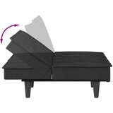  Raztegljiv kavč z držali za skodelice črn žamet, (20697742) | Shoptok.si