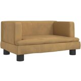  Otroški kavč rjav 60x40x30 cm žamet | Shoptok.si