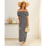 Resti Patterned black women's midi dress - Clothing | Eponuda.ba
